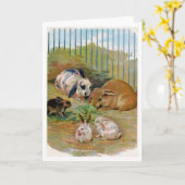 - konijnenfamilie, kaart (Gele Bloem)