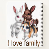Konijnenfamilie  notitieboek (Achterkant)