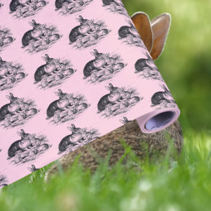 konijnenfamilie - tekening cadeaupapier