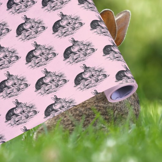  konijnenfamilie - tekening cadeaupapier
