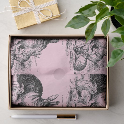  konijnenfamilie - tekening tissuepapier (Geschenk)