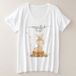 Konijnenfamilie wilde baby MOEDER OP KOMST Grote Maat T-shirt