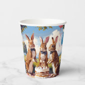 Konijnenfeest Papieren Bekers (Achterkant)