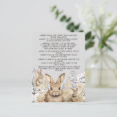 Konijnengedicht Dierlijke geschriften Briefkaart (Staand voorkant)