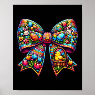 Konijnengezicht Coquette Strik Pasen Dag T-shirts Poster