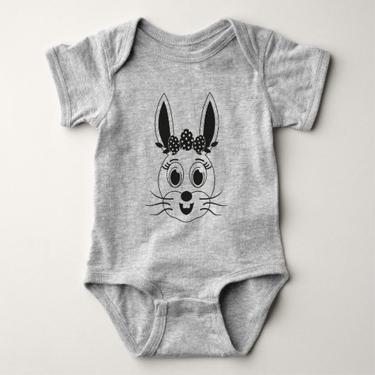 Konijnengezicht meisje-32885 romper (Voorkant)
