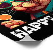 Konijnengezicht met Sungles Jongens Mannen Kinder  Poster (Hoek)