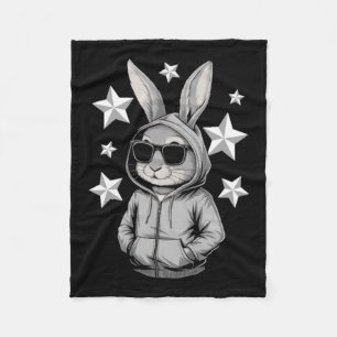 Konijnengezicht Met Zonnebril Konijn Fleece Deken