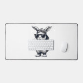 Konijnengezicht met zonnebril pet Pasen voor jonge Bureaumat (Keyboard & Muis)