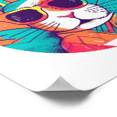 Konijnengezicht met zonnebril voor jongens Mannen  Poster (Hoek)