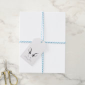Konijnengezicht Silhouet Cadeaulabel (Met Touw)