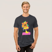 Konijnengezicht Tri-Blend Shirt (Voorkant volledig)