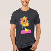 Konijnengezicht Tri-Blend Shirt (Voorkant)