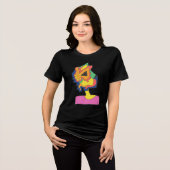 Konijnengezicht Tri-Blend Shirt (Voorkant volledig)