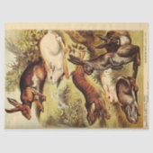  konijnenhaas Bunny Ephemera Decoupage Tissuepapier (Voorkant)