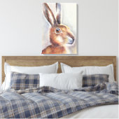 Konijnenhaas schilderkunst canvas afdruk (Insitu (Slaapkamer))