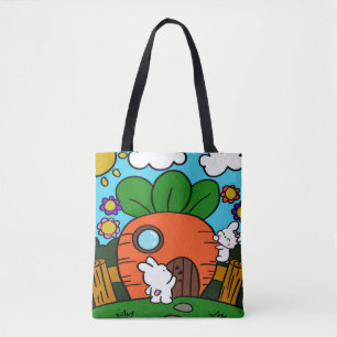 konijnenhok tote bag