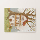 Konijnenhol op een boom legpuzzel (Horizontaal)