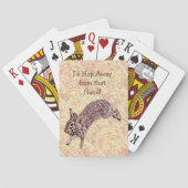 Konijnenhopping weg Funny Quote die kaarten speelt (Achterkant)