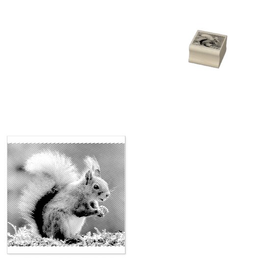 Konijnenhouten stempel (Gestempeld)