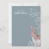 Konijnenillustratie Botanisch Notitiekaartje (Voorkant)