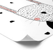 Konijnenillustratie, moderne kinderkamer muurkunst poster (Hoek)