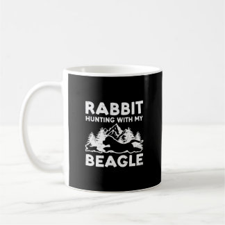 Konijnenjacht met mijn beagle koffiemok