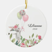 Konijnenkerstversiering, Bunny Keramisch Ornament (Voorkant)