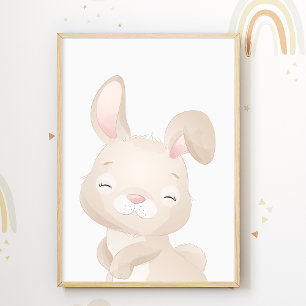 Konijnenkinderkamerposter Bosdieren Kinderen Poster