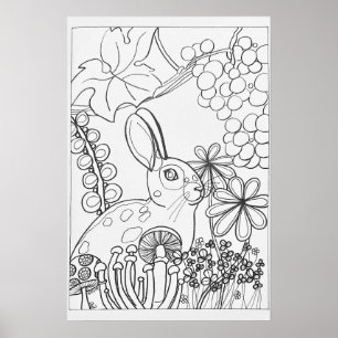 Konijnenkleur Poster 16 "x24"