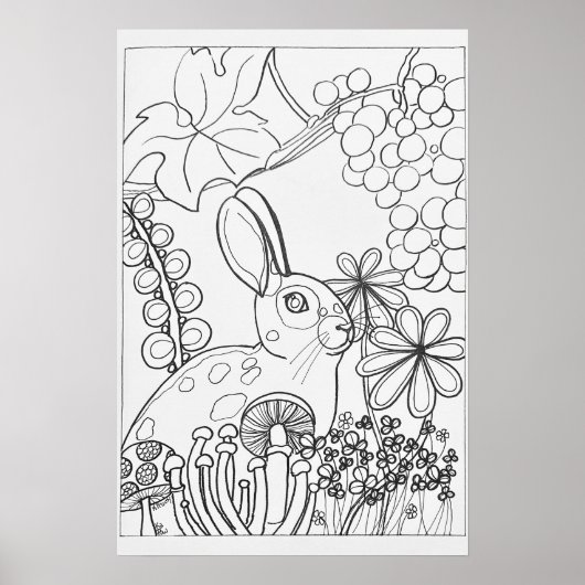 Konijnenkleur Poster 16 "x24" (Voorkant)