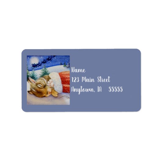 Konijnenknoppen in de Mitten Waterverf Art van San Etiket (Voorkant)