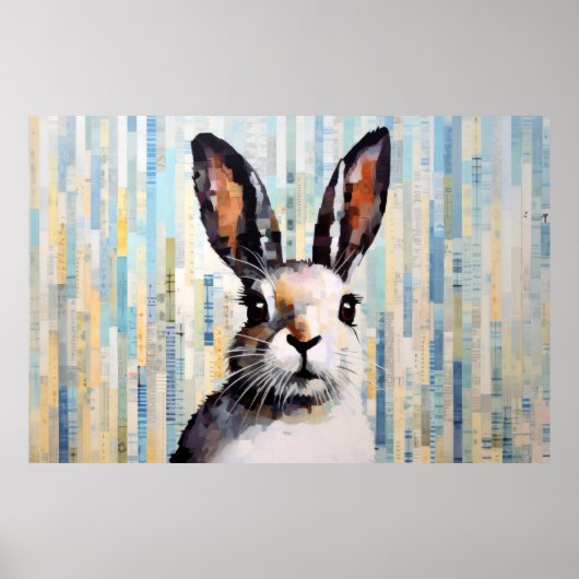 Konijnenkonijn Dier Art Decor Verf Poster (Voorkant)