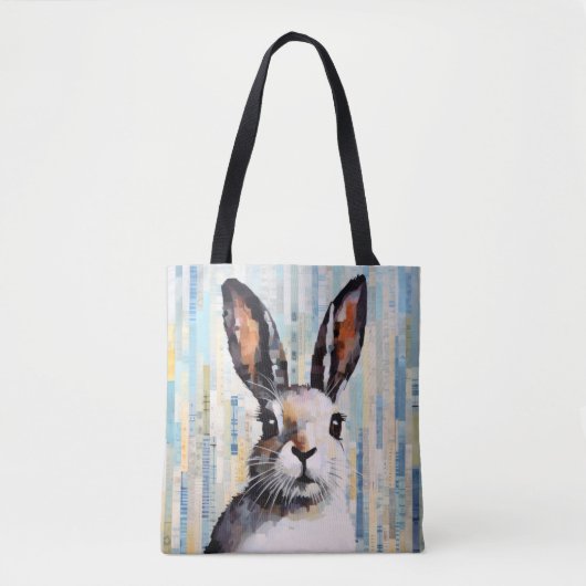Konijnenkonijn Dier Art Decor Verf Tote Bag (Voorkant)