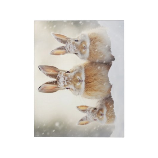 Konijnenkonijn Dier Familie Wandering Notitieblok (Linkerzijde)