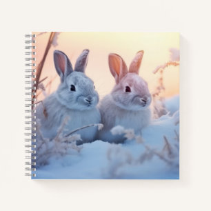 Konijnenkonijn Dier Wilde natuur Kleurrijk Notitieboek