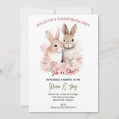 Konijnenkonijn Geslacht onthullen Uitnodiging (Voorkant)