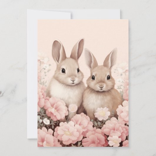 Konijnenkonijn Geslacht onthullen Uitnodiging (Achterkant)