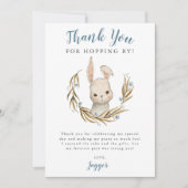 Konijnenkonijn Jongen Verjaardagsfeest Bedankkaart (Voorkant)