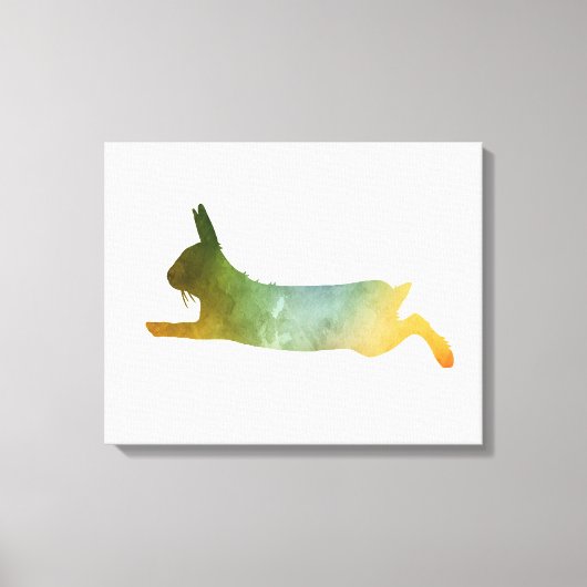 Konijnenkonijn Kunst Silhouet Canvas Afdruk (Voorkant)