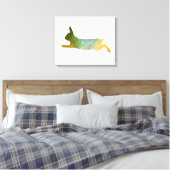 Konijnenkonijn Kunst Silhouet Canvas Afdruk (Insitu (Slaapkamer))