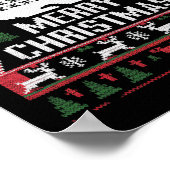 Konijnenkonijn lelijk voor Kerstmis Poster (Hoek)