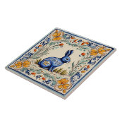 Konijnenkonijn Mediterraans Folk Animal Art Tegeltje (Zijkant)