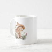 Konijnenkonijn met bloemen BLANK Koffiemok (Voorkant links)