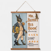  konijnenkonijn met boek - Docent, Student Hangend Wandkleed (Voorkant)