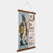  konijnenkonijn met boek - Docent, Student Hangend Wandkleed (Gebogen)