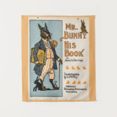  konijnenkonijn met boek - Docent, Student Wandkleed (Voorkant)