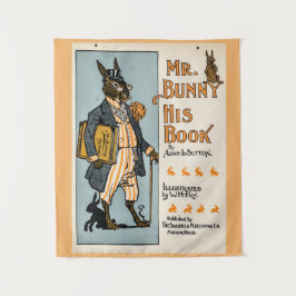  konijnenkonijn met boek - Docent, Student Wandkleed