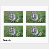 konijnenkonijn rechthoekige sticker (Vel)