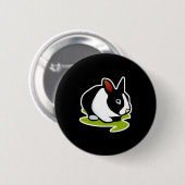 konijnenkonijn ronde button 5,7 cm (Voorkant /achterkant)